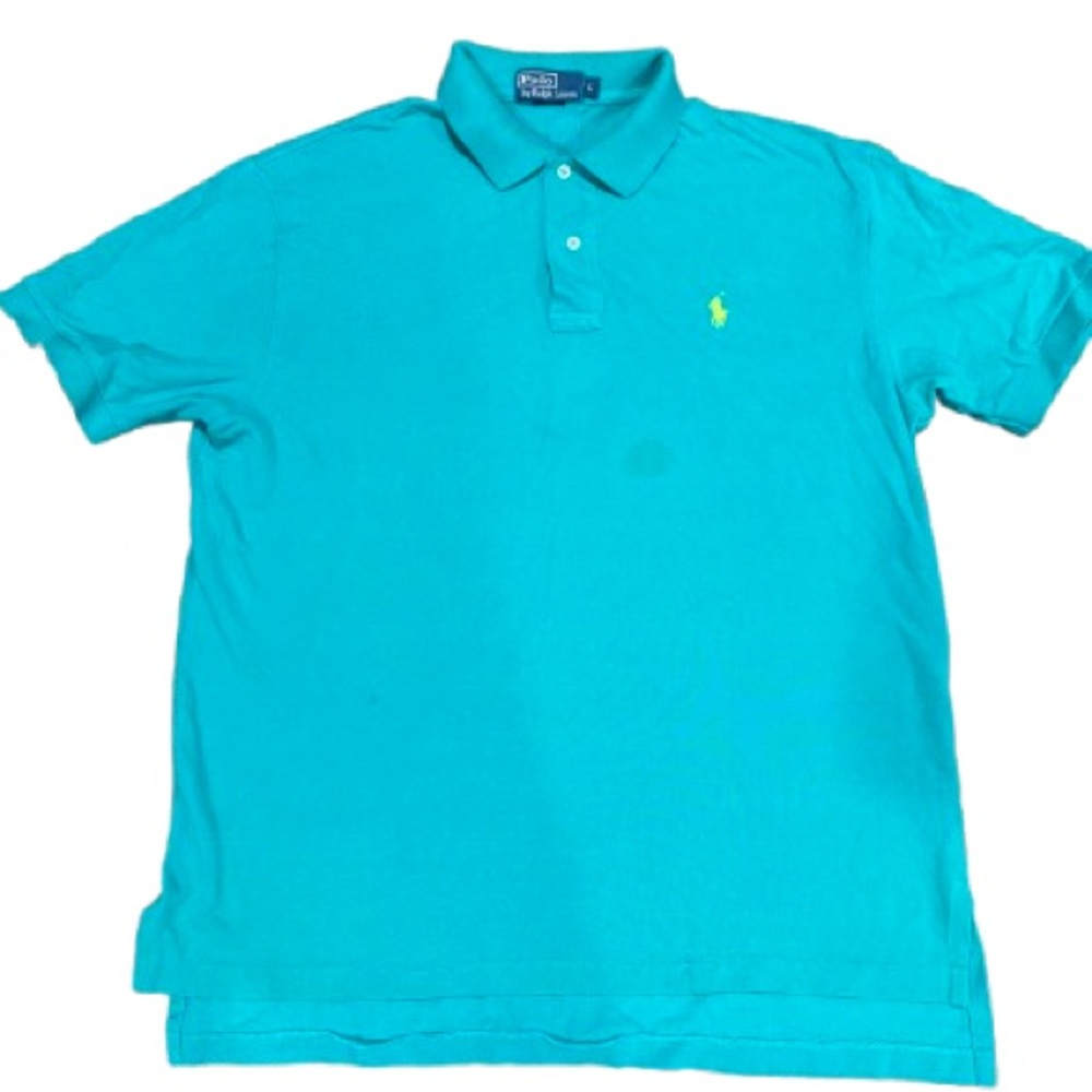 Vintage Polo Ralph Lauren  Shirt Mens Large Teal Green Preppy Classic